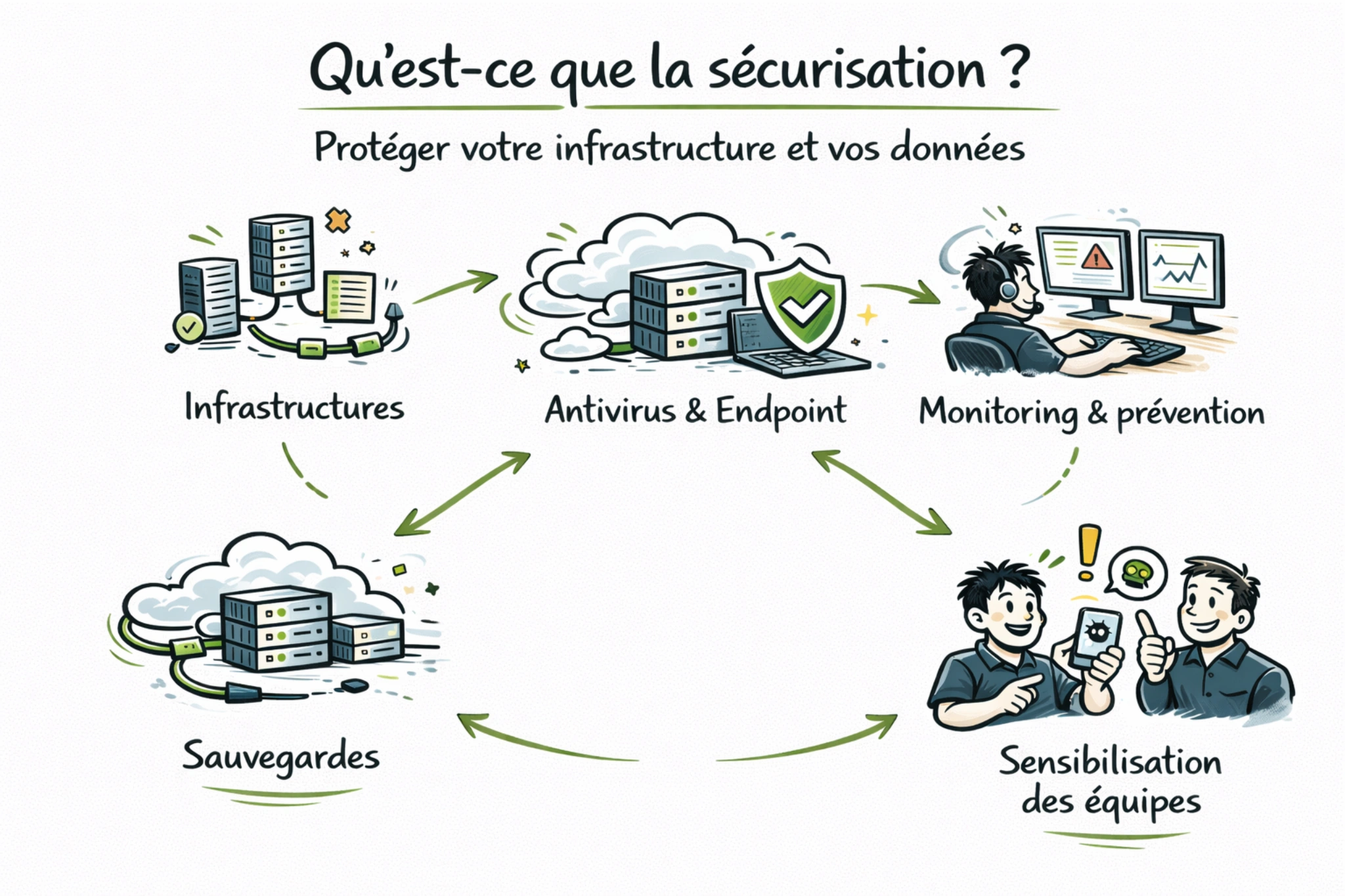 Schéma de la sécurisation informatique